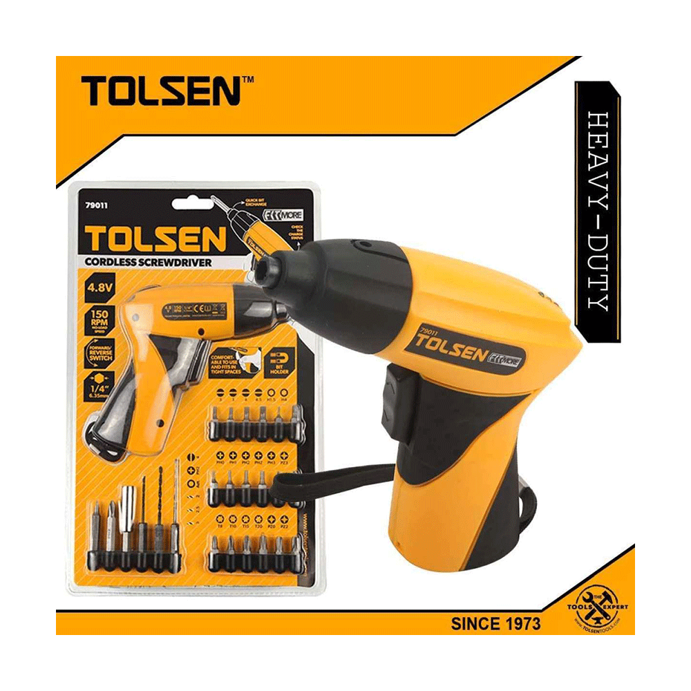 Cordless Drill With Screwdriver – Yellow and Black