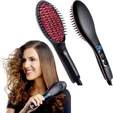 Simply Straight Ceramic Hair Straightening Brush – (Hair Straightener)