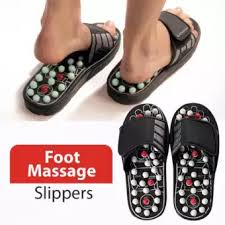 Foot Massage Slippers – Black